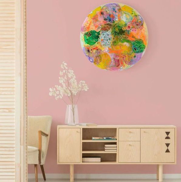 cosmos_akrylova_farebna_malba_kruhovy_obraz_na_stenu_bublinkove_umenie_bubbleart_2